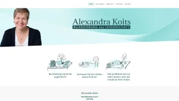 Website Screenshot: Alexandra Koits - Start - Bilanzierung Alexandra Koits - Date: 2023-06-26 10:26:11