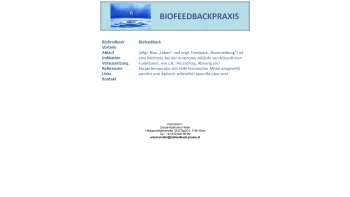 Website Screenshot: BIOFEEDBACK-PRAXIS - Biofeedbackpraxis - Date: 2023-06-22 12:13:15