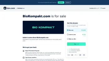 Website Screenshot: Biokompakt® Heiztechnik GmbH - The domain name BioKompakt.com is for sale - Date: 2023-06-22 15:00:11