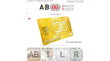 Website Screenshot: Akustik Blasch Schall und Wärmedämmung GesmbH & Co KG - AKUSTIK BLASCH - Date: 2023-06-22 12:13:15