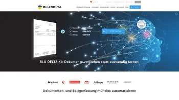 Website Screenshot: BLU DELTA - Blu Delta: Rechnungen digitalisieren mit künstlicher Intelligenz & Machine Learning - Date: 2023-06-26 10:26:11