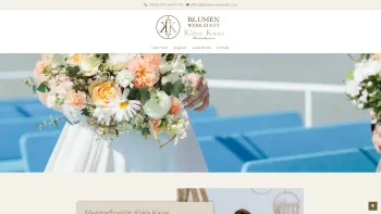 Website Screenshot: Blumenwerkstatt Klara Kwas - Meisterfloristin Klara Kwas | Hochzeiten & Feierlichkeiten - Date: 2023-06-22 15:11:08