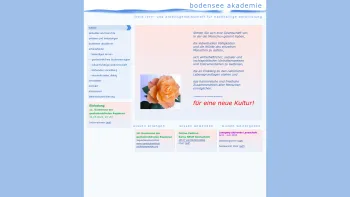 Website Screenshot: Bodensee Akademie freie Lern und Arbeitsgemeinschaft für nachhaltige Entwicklung - Home - Date: 2023-06-22 12:13:15
