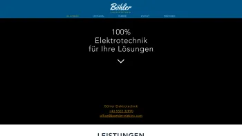 Website Screenshot: Elektro Böhler Boehler Feldkirch Tosters Installation Michael Waschmaschine Licht Betrieb - WILLKOMMEN | Boehler - Date: 2023-06-22 15:00:12