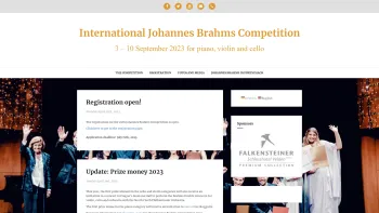 Website Screenshot: Johannes Brahms Gesellschaft Pörtschach Johannes Brahms Wettbewerb - International Johannes Brahms Competition – 3 – 10 September 2023 for piano, violin and cello - Date: 2023-06-22 15:11:08