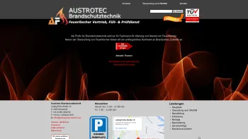 Website Screenshot: Austrotec Brandschutztechnik Alexander Finda - Feuerlöscherüberprüfung Wien Brandschutz Technik Service - Date: 2023-06-26 10:26:11