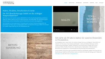 Website Screenshot: Bscheider Malerei Anstrich - Malen, Strahlen, Beschichten & mehr - M S Beschichtungs GmbH - Date: 2023-06-14 10:47:13