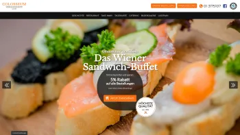 Website Screenshot: Buffet Colosseum - Brötchen-Lieferservice in Wien – Sandwiches bestellen - Date: 2023-06-15 16:02:34
