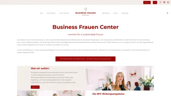 Website Screenshot: Business Frauen Center - Business Frauen Center - women for a sustainable future - Date: 2023-06-26 10:26:11