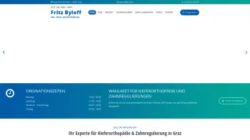 Website Screenshot: Praxisgemeinschaft Doz. Dr. Byloff Friedrich und Dr. Clar Ernst - Kieferorthopädie und Zahnregulierung in Graz - Doz. Dr. Fritz Byloff - Date: 2023-06-22 15:00:13