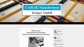 Website Screenshot: Cahak Stanzformen Krüger Ing. Wilhelm GmbH - START - Cahak Stanzformen Krüger GmbH - Date: 2023-06-22 12:13:17