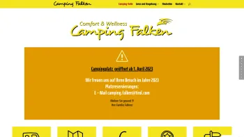 Website Screenshot: Comfort Camping Falken Der Camping in Lienz - Comfort & Wellness Camping Falken Lienz | Der Campingplatz in Lienz - Osttirol - Date: 2023-06-14 10:37:46