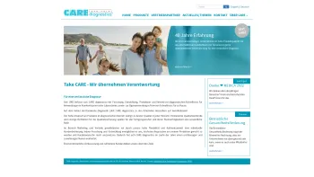 Website Screenshot: CARE diagnostica Produktions u. Vertriebsgesellschaft mbH - Take CARE - Wir übernehmen Verantwortung | Care Diagnostica - Date: 2023-06-22 15:10:44