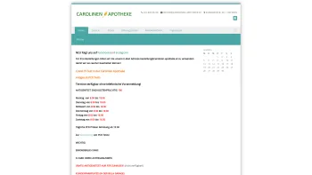 Website Screenshot: Carolinen Apotheke - Carolinen Apotheke – mehr als nur eine Apotheke - Date: 2023-06-22 15:10:44