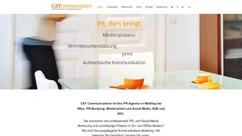 Website Screenshot: CAT Communications - CAT Communications- PR, die's bringt, PR-Agentur Mödling bei Wien - Date: 2023-06-22 12:13:18