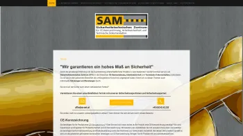 Website Screenshot: SAM Sicherheit im Anlagen und Maschinenbau e.U. - Wir garantieren ein hohes Maß an Sicherheit - SAM GmbH - Sicherheitstechnisches Zentrum - Date: 2023-06-22 15:00:13