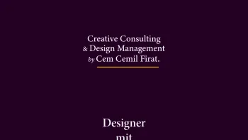 Website Screenshot: cemfirat.com - Creative Consulting & Design Management by Cem Cemil Firat - Date: 2023-06-22 15:00:13