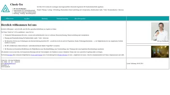 Website Screenshot: Check-Tec Ingenieurbüro beratende Ingenieure für Nachrichtentechnik - Willkommen - Date: 2023-06-14 10:39:15