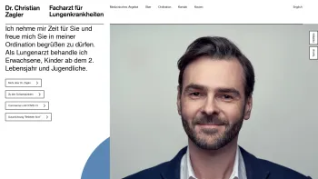 Website Screenshot: Dr. Christian Zagler - Lungenfacharzt Wien - Dr. Christian Zagler - Pulmologe & Pneumologe - Date: 2023-06-14 10:46:38