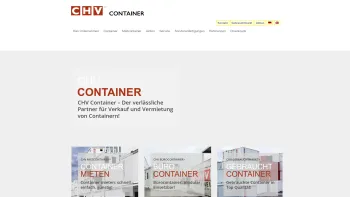 Website Screenshot: CHV Container Handels u. Vermietungsges.m.b.H. - Container von CHV : Container Kauf & Miete zum Bestpreis! : CHV - Date: 2023-06-22 15:10:44