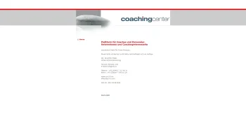 Website Screenshot: c o a c h i n g c e n t e r- Führungskräfte-Coaching, Management-Coaching, System-Coaching, Projekt-Coaching, Karriere-Coaching, S - Home - coachingcenter - Date: 2023-06-22 15:00:14