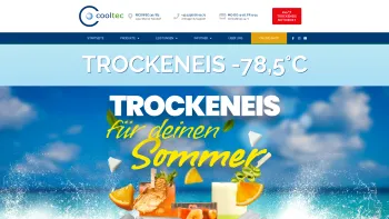 Website Screenshot: COOLTEC Trockeneisreinigung und Trockeneis Produktion - Cooltec | Trockeneis Produktion, Online-Shop & Strahltechnik - Date: 2023-06-22 15:00:14