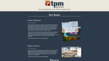 Website Screenshot: CU-MEDIA Agentur für Webdesign Programmierung und Grafik - TPM Games - We create games and online experiences - Date: 2023-06-22 15:15:40