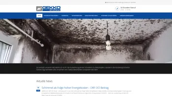 Website Screenshot: GEKKO darrtec GmbH - Willkommen | GEKKO Darrtec GmbH - Wasserschadensanierung - Schimmelpilzsanierung - Ursachenforschung - Date: 2023-06-22 15:11:10