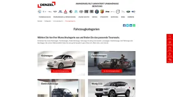 Website Screenshot: DENZEL Auto-VertriebsgmbH Carsharing und Autovermietung - Fahrzeugkategorien | Wolfgang Denzel Auto AG - Date: 2023-06-23 11:59:02