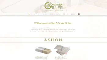 Website Screenshot: BETT & SCHLAF GALLER Physio Schlaf - START | gallerbetten - Date: 2023-06-22 15:00:16