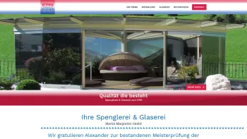 Website Screenshot: Der Spengler - Martin Margreiter - Ihre Spenglerei & Glaserei - Date: 2023-06-22 15:00:16