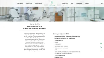 Website Screenshot: Dialyseinstitut Pörtschach am Wörthersee - Startseite – Dialyseinstitut Dr. Jilly in Pörtschach und Klagenfurt - Date: 2023-06-15 16:02:34