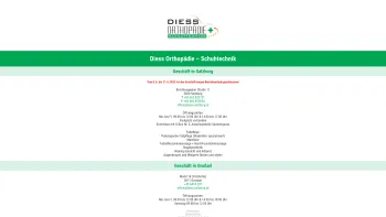 Website Screenshot: Orthopädie Schuhtechnik DIESS - Diess Orthopädie - Schuhtechnik - Date: 2023-06-22 15:00:17