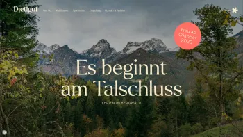 Website Screenshot: Naturidyllhotel Dietlgut - Startseite - Dietlgut - Date: 2023-06-22 15:00:17