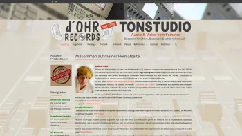 Website Screenshot: dOHR RECORDS Tonstudio - Startseite - Date: 2023-06-14 10:39:29