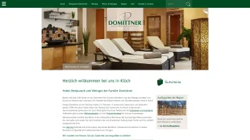Website Screenshot: Domittner Klöcherhof - Hotel Restaurant Klöcherhof Domittner / Herzlich willkommen - Date: 2023-06-15 16:02:34