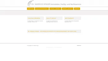 Website Screenshot: Dr. Markus Singer Immobilientreuhänder - Dr. Singer Immobilien, Facility- und Rechtsservice - Wien: Home - Date: 2023-06-14 10:37:58