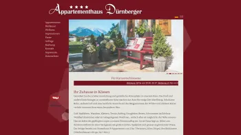 Website Screenshot: Appartmenthaus Dürnberger - Appartmenthaus Dürnberger Kössen - Date: 2023-06-22 15:10:51