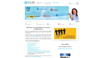 Website Screenshot: EBE EDV Wien Applikationsentwicklung Microsoft NET Microsoft Certified Application Developer MCAD Technologie Lotus Lotus Notes Pr - ebe edv - Portal & Collaboration - moving business - Date: 2023-06-22 15:10:52