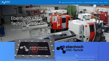 Website Screenshot: ebenhoch-feinmechanik CNC Bearbeitung Automatendrehteile - Startseite - Ebenhoch CNC-Technik GmbH - Date: 2023-06-22 15:10:52
