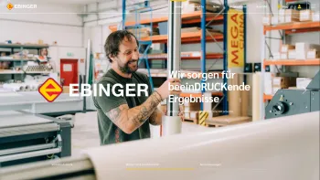 Website Screenshot: Georg Ebinger Gesellschaft m.b.H. - Ebinger – Verkehrstechnik, Werbetechnik und Drucktechniken - Date: 2023-06-22 15:11:10