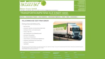 Website Screenshot: Ebner-Trans GmbH - EbnerTrans: Internationale Schwertransporte, Krane und Begleitservice, Arbeitsbühnen, Genehmigung - Date: 2023-06-22 15:11:10