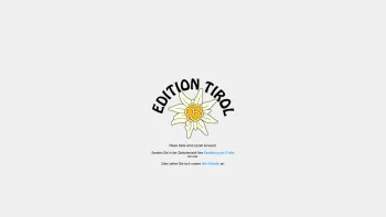 Website Screenshot: Verlag Edition Tirol MartReiter Tirols erster Online Buchverlag Tirol - Edition Tirol - Date: 2023-06-22 15:11:11