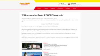 Website Screenshot: Egger Transporte - Willkommen bei Franz EGGER Transporte - Franz EGGER Transporte - Date: 2023-06-22 15:00:20