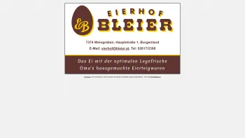 Website Screenshot: Eierhof Bleier - Eierhof Bleier - Date: 2023-06-22 15:10:52