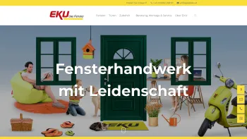 Website Screenshot: EKU Handels- Produktions- und Montage - Ges.m.b.H. - Home - EKU - Fenster, Türen und Sonnenschutz aus Wiener Neustadt - Date: 2023-06-22 15:00:20