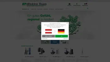 Website Screenshot: ELEKTRO TEAM - EP: Über 100 Elektrofachhändler in Österreich - Date: 2023-06-15 16:02:34