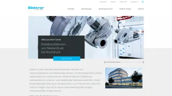 Website Screenshot: Elektror airsystems gmbh - Ventilatorenbau & Lufttechnik | Elektror airsystems - Date: 2023-06-22 15:10:53
