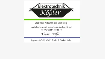Website Screenshot: Elektrotechnik Thomas Kößler Bruck Index - Date: 2023-06-22 15:10:53