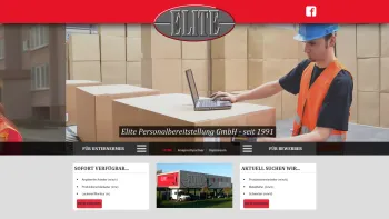 Website Screenshot: Elite Personal Bereitstellung - Elite Personalbereitstellung GmbH - Date: 2023-06-22 15:00:21